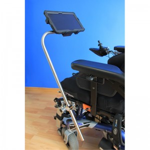 Brazo extraíble y orientable para comunicador o tablet en silla de ruedas